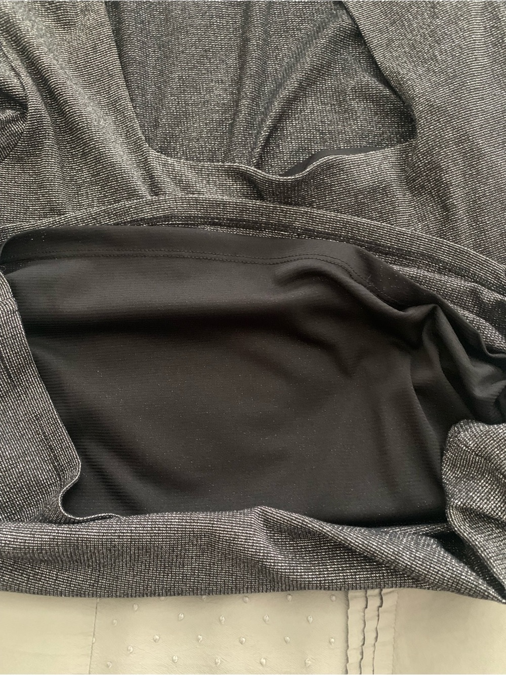 INC Sparkle Square-Neck Puff-Sleeve Top in Charcoal - Picture 7 of 9